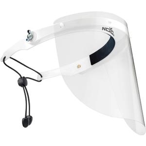 NoCry Protective Face Shield Mask with Adjustable Headband and 2 Reusable Plastic Visors Flip-Up Design with Durable Metal Hinges Anti-Slip Forehead Padding Fits Over Glasses