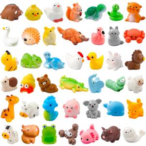  Pcs Mini Resin Animals,  Styles Resin Animals Figurines Bulk for Fairy Garden Miniature Dollhouse Accessories Hide Crafts Decor