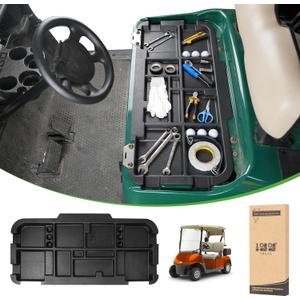 10L0L Golf Cart Under Seat Storage Tray for EZGO RXV TXT Club Car DS Precedent Electric Vehicle with Original Trojan Battery Underseat Organizer Container Holder Plate