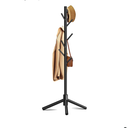 Coat Rack, Coat Racks Freestanding with 8 Hooks 3 Adjustable Heights for Clothes, Hats, Handbags, Coat Tree Easy Assembly for Entryway, Bedroom, Hallway, Office(Black)