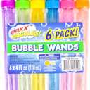 Sunny Days Entertainment Maxx Bubbles 4oz Bubble Wands  6 Pack Bubble Wand Toy | Summer Fun, Outdoor Birthday Party Favors for Kids, 101799 Blue