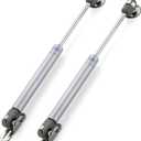 Ravinte Hardware 2 PCS Gas Struts for Cabinet 10 Inch Gas Strut Lift Supports Hinges for Lid Stay Kitchen Cabinet Silver Gas Shocks Lift Support 120N/26 LB Soft Open Doors Lift Gas Struts