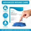 MedVance Super Absorbent Dressing, Non-Adhesive Pads for Wound Care, for Pressure Ulcers & 1st/2nd Degree Burns, Superior Moisture Absorption, Box of 10 dressings (6"x6" Bandage, 5"x5" Pad)