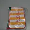 Sanwuta Mahjong Tile Bag with Zipper, Striped Embroidered Mahjong Storage Pouch Mah Jong Bags for Tiles Board Game Pieces Game Party Travel Gatherings Accessories(Orange,Classic)