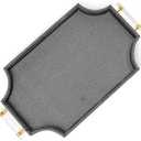 Shagreen Decorative22.6'' × 13'' Large Serving Platters Tray with Handles for Coffee Table Decor Modern Elegant Scalloped Ottoman Tray(Black)