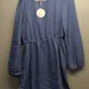 ANRABESS Womens Long Sleeve Dress 2025 Fall Casual Empire Waist A-Line Flowy Maxi Dresses with Pockets Vacation Outfits, L