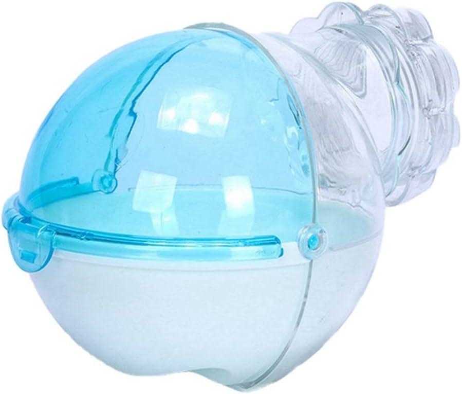 Hamster Bathroom Small Animal Sand Bath Container Removable Iron Wire Acrylic Cage Accessories Suitable for Gerbil Syrian Hamster Mouse (Blue)