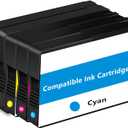 936e Ink Cartridges Combo Pack Replacement for HP 936 XL 936XL for OfficeJet 9122e; Pro 9120e 9120 9125e 9125 9128e 9135e 9135 9110b 9120b 9130b 9130; Pro Wide Format 9730e 9730 Printers- KCMY 4-Pack