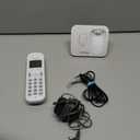 Panasonic Cordless Phone, 1.6" Backlit Display, Call Block, Speakerphone, 10 Hours Talk Time, 1 Handset - KX-TGC200W (White)