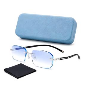 CVUIPS Clarity Blue Glasses, Self Adjusting Reading Glasses, Blue Light Blocking Glasses for Men Women, Case & Cloth Included 1pcs