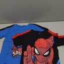 Marvel Spider-Man Boys Pack of 2 Short Sleeve T-Shirt for Toddlers and Big Kids (Blue/Black/Grey-striped, 2T)