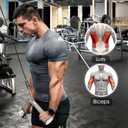 Yes4All Cable Machine Attachment, Row Handles, Tricep Rope, Straight Bar, V Bar, LAT Pulldown Accessories Load 880 LB for Home Gym