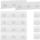 Lsnisni 10 Pack Shower Caddy Adhesive Replacement, Strong Adhesive Hooks for Shower Caddy, Waterproof Adhesive Strips, No Drilling, for Bathroom Storage Shelves and Kitchen Racks