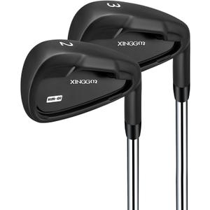 XM-01 Golf Irons Set - Premium Men Golf Club Iron with Steel Shaft for Right Hand Golfers Stiff Flex (#2, 3 Set (2 pcs), Right)