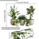 iMagitek Large Green Plant Wall Decals Tropical Leaves 3D Potted Plant Wall Stickers for Living Room Bedroom Home Wall Decor 43.7x34.65inch