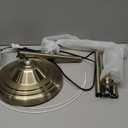 Swing Arm Floor Lamp, Brass Floor Lamps for Living Room with 180 Adjustable Cantilever, Beige Linen Lampshade, Mid Century Floor Lamp for Bedroom Office Home Nursery Study Room Hotel(Bronze)