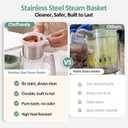 Chefhandy Baby Food Maker with Stainless Steel Steam Basket | 5-in-1 Baby Food Processor, Steamer & Blender for Homemade Baby Food, BPA-Free, 6 Reusable Pouches, Ideal for Newborns & Infants, Green