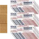 Weewooday 300 Pcs Small Bandage Bulk Nose Bandage Fabric Adhesive Bandages Flexible Breathable Bandages Fabric Bandages for Small Wound Protection Care(0.34 x 1.6 Inch)