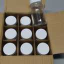 3 Ounce 9 Pcs Glass Juice Bottle Bulk Beverage Containers Glass Drink Containers for Milk Juice Drinks Bottle White Lid