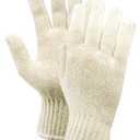 MAGID KnitMaster T132/T132C Cotton/Polyester Glove, Knit Wrist Cuff, 10" Length, X-Small (12 Pair) (Natural)