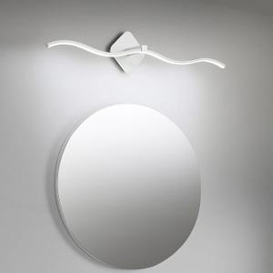 LED Bathroom Vanity Light Over Mirror, 23.6 inch Dimmable Wave Vanity Light Bar, Silica Bathroom Light Fixtures White, 3000K 4000K 6000K Matte Wall Sonce Modern Vanity Lights