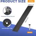 2 Pcs Door Kick Plates - 10 x 34 Inches Kick Plates for Exterior Interior Doors Protection Decor, 1.5mm (1/16 Inch) Thickness Rectangular Aluminum Door Push Plate (Black)