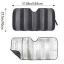 Car Windshield Sunshade Thicken 5-Layer UV Reflector Auto Front Window Sun Shade Visor Shield Cover,Keep Vehicle Cool(Gary,57"  27.5")