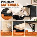 Cat Wall Shelves, Black, 6 in 1 Wall Mounted Cat Furniture Set