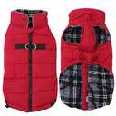 Geyecete Dog Jacket - Winter Warm Coat, Windproof Snowproof Jacket - Small to XL, Red