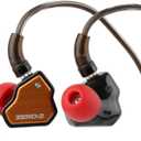 Linsoul 7Hz x Crinacle Zero:2 in Ear Monitor, Updated 10mm Dynamic Driver IEM, Wired Earbuds Earphones, Gaming Earbuds, with OFC IEM Cable for Musician (with MIC, Orange)