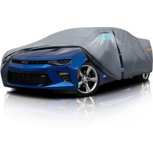 Waterproof Chevrolet Chevy Camaro(1992-2026) Car Cover with Breathable Vents, [2025 Upgrade] Premium Covers with Cotton Liner and Zipper Door, Sun Rain Snow Dust Uv Protection