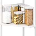 Wisuce Corner Shelf Stand  3 Tier Bamboo Small Corner Bookshelf for Office Kitchen Bedroom Plant Stand Living Room Decor Small Space (White)