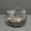 Boho Light Fixtures Ceiling Mount,Mini Rattan Chandelier Light Fixture with Dimmable LED Bulb,Hand Woven Ceiling Light Fixtures Flush Mount for Hallway Bedroom Kitchen Entryway Living Room