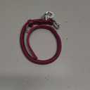 BRONZEDOG Rolled Leather Dog Collar for Small Medium Large Dogs with QR ID Tag (M: 14-16 Inch, Plum)