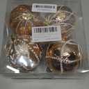 Large Orange & Silver Shatterproof Christmas Ornaments - 4.7" Big Tree Hanging Decorations for Xmas, New Year, Wedding, Party & Holiday Indoor/Outdoor Decor