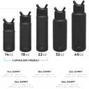 Simple Modern Water Bottle with Straw and Chug Lid Vacuum Insulated Stainless Steel Metal Thermos Bottles | Reusable Leak Proof BPA-Free Flask for Sports Gym | Summit Collection | 32oz, Midnight Black