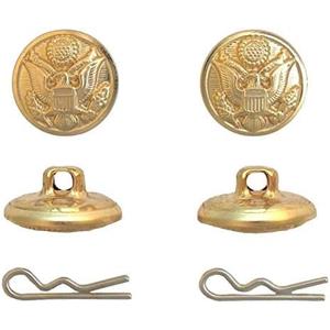 Army Uniform Pocket Button - 25 Ligne with Cotter Pin Bronze 8pcs