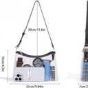 Clear Bag for Stadium Events  Women's Clear Shoulder Bag  Transparent Bag for Concerts, Sports Events and Game Days