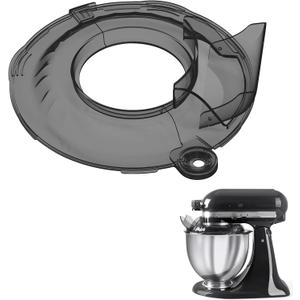 Pouring Shield for KitchenAid Tilt Head 4.5-5 QT (for Stainless Steel Bowls Only), for Kitchen aid Accessories and Attachments, Fully Enclosed Foldable Lid Mixer Bowl Cover, Not For Bowl Lift (Black)