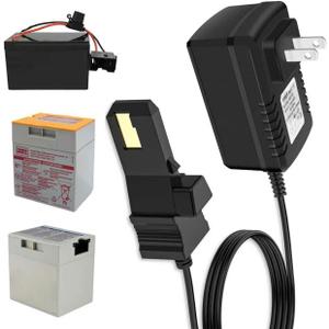 12V Battery Charger for Power Wheels Gray and Orange Top Battery 12V Powered Wheels Charger Replacement Fisher Price Adapter