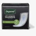 Depend Incontinence Guards for Men, Maximum Absorbency, 52 Count (Packaging May Vary) (2 Pack, 52 Count)