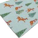 Voatok Christmas Fox Kitchen Towels, Christmas Tree Hand Towels for Bathroom, Blue Christmas Dish Towels Tea Towels for Kitchen, Christmas Kitchen Bathroom Decor, 16x24 Inch