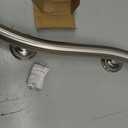 18-inch Wave Grab Bar for Bathtub and Shower, Brushed Nickel Finish, 1.25-Inch Diameter, Curved Bathroom Saftey Hand Rail, Wall-Mounted