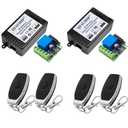 QIACHIP DC 12V 1CH 433Mhz RF Wireless Relay Module Remote Access Control Switch Momentary Toggle Delay Transmitter with Receiver for Doors,Lights(2 Relays + 4 Remote)