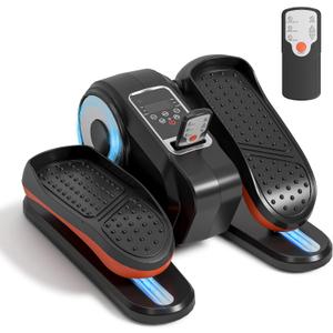 Under Desk Elliptical Machine for Seniors  Compact, Quiet & Portable Mini Leg Pedal Exerciser with Adjustable Speed and LED Display for Home and Office Workouts (Black)