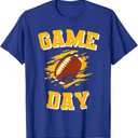 Game Day Kick Off Football Black and Yellow Team Fan T-Shirt XL