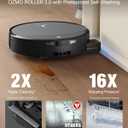 ECOVACS DEEBOT T90 PRO OMNI Robot Vacuum and Mop, 30,000Pa Suction, Instant Self-Cleaning OZMO Roller Mop, TruEdge Deep Edge Cleaning, ZeroTangle, Hot Water Wash & 145F Air Dry, AI Obstacle Avoidance