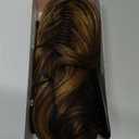 Ponytail Extension - 14" Claw Clip in Ponytail Hair Extensions Natural Soft Synthetic Layered Wavy Pony Tail Hair Pieces for Women - Medium Brown with Highlights