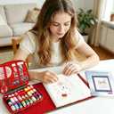 Glowvibe Embroidery Stitch Book Kit for Beginners | Embroidery Stitch Practice Book with Complete Toolkit, Gift for Craft Lovers and Sew Enthusiasts