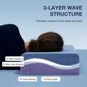 Cube Pillow for Side Sleeper with Firm Layer, Cooling Memory Foam Pillows with Two Side Four Types of Softness for Neck and Shoulder Pain, King or Queen 24"x12"x5"